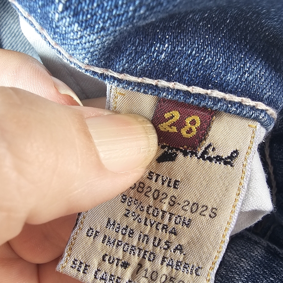 7 For All Mankind Light Blue Flared Wide-Leg Jeans - Picture 3 of 4